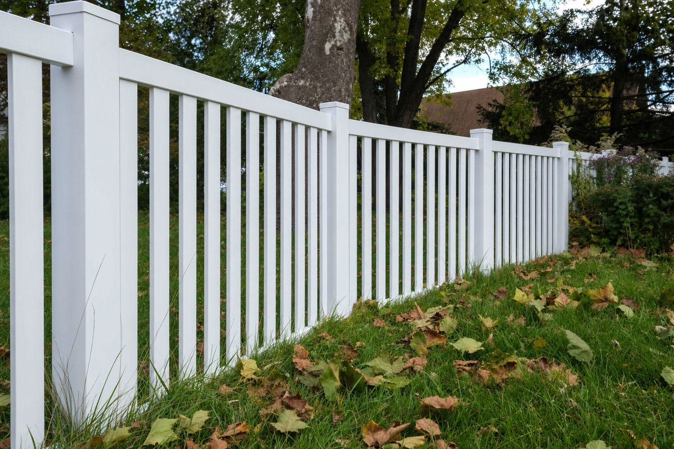 Vinyl fence installation
